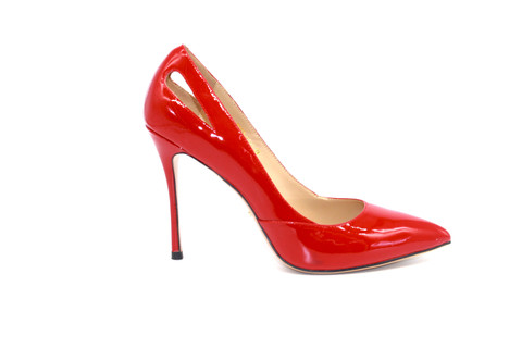 Туфли-лодочки Angelina Voloshina красные лакированная кожа в интернет-магазине DRESS’EX