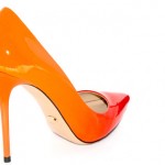 Туфли-лодочки Angelina Voloshina из лакированной кожи оранжевые в интернет-магазине DRESS’EX