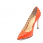 Туфли оранжевые из кожи змеи в интернет-магазине www.dressex.ru