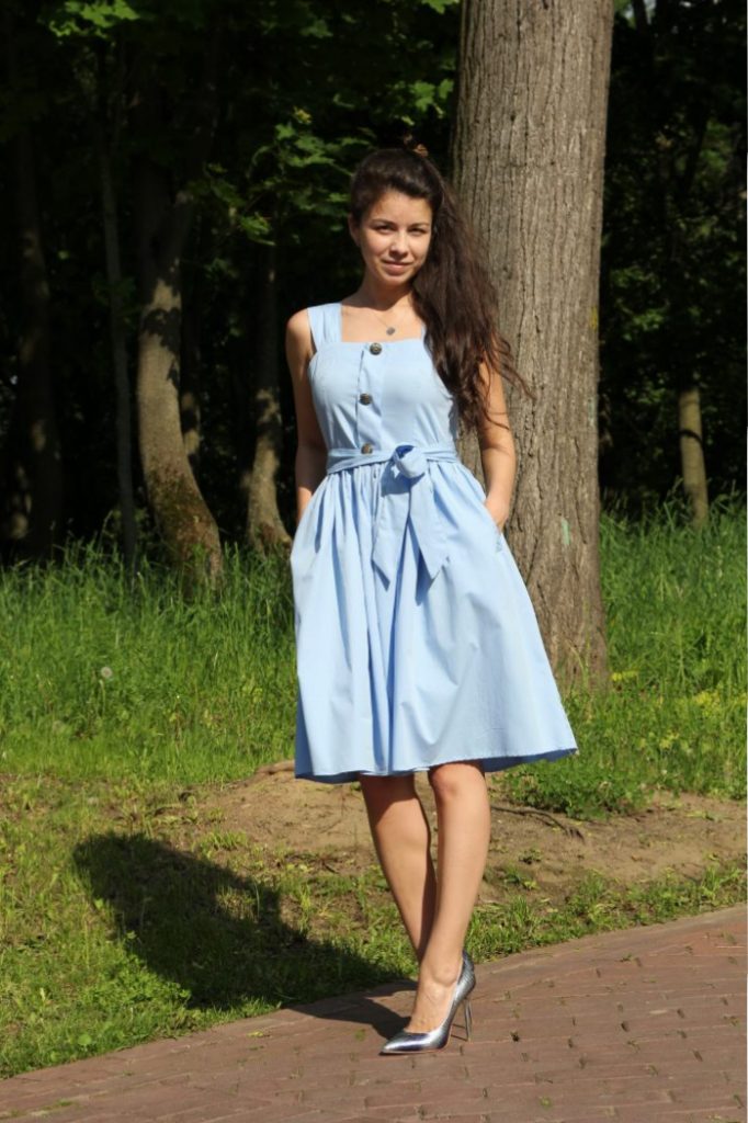 Голубой сарафан в интерне-магазине www.dressex.ru