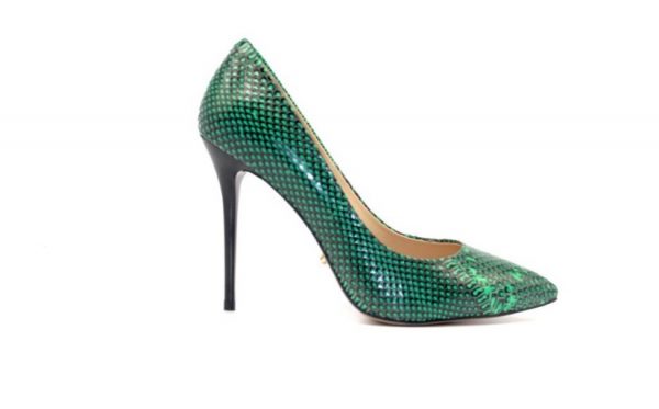 Angelina Voloshina туфли из натуральной кожи зеленые 10 см каблук в интернет-магазине www.dressex.ru