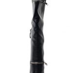 Angelina Voloshina черные сапоги ботфорты из гладкой кожи каблук 10 см в интернет-магазине www.dressex.ru